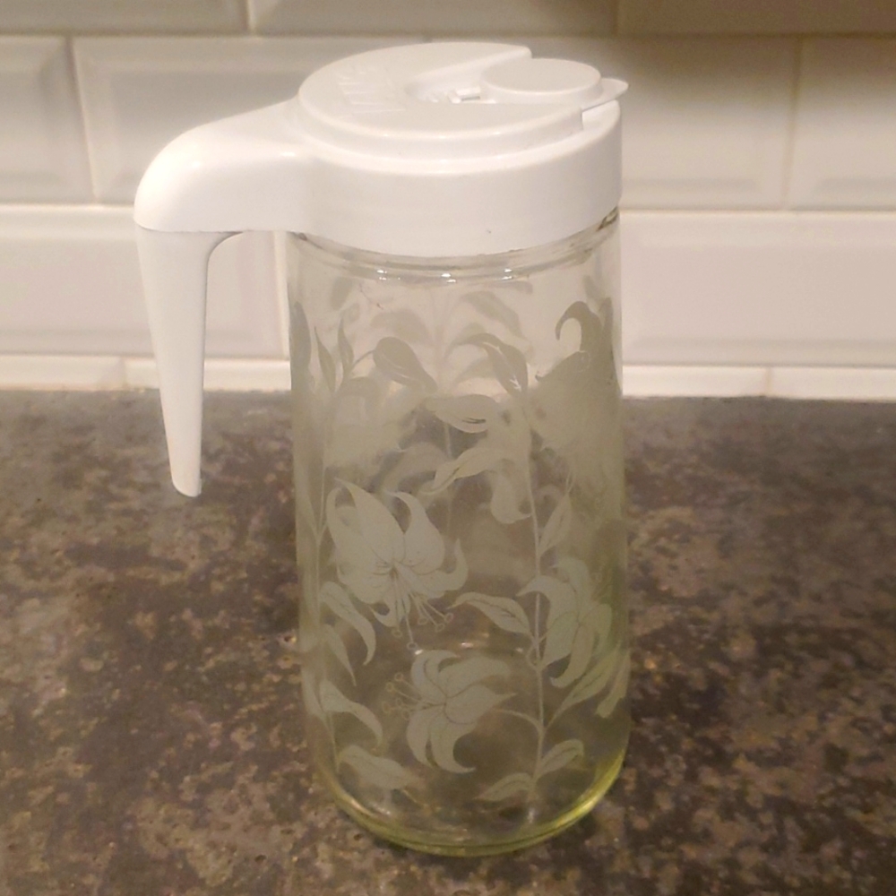 Vintage Glass tang pitcher